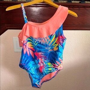 Peyton & Parker XL Women’s Colorful Tropical Boho One Piece Swimsuit Bathing